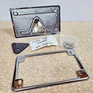 01-03 Honda VT750 DL Shadow - Chrome License Plate Holder Bracket